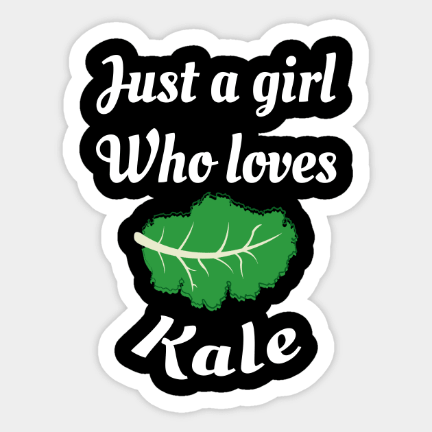 Just A Girl Who Loves Kale Healthy Eating Nutritionist gift Sticker by Bazzar Designs